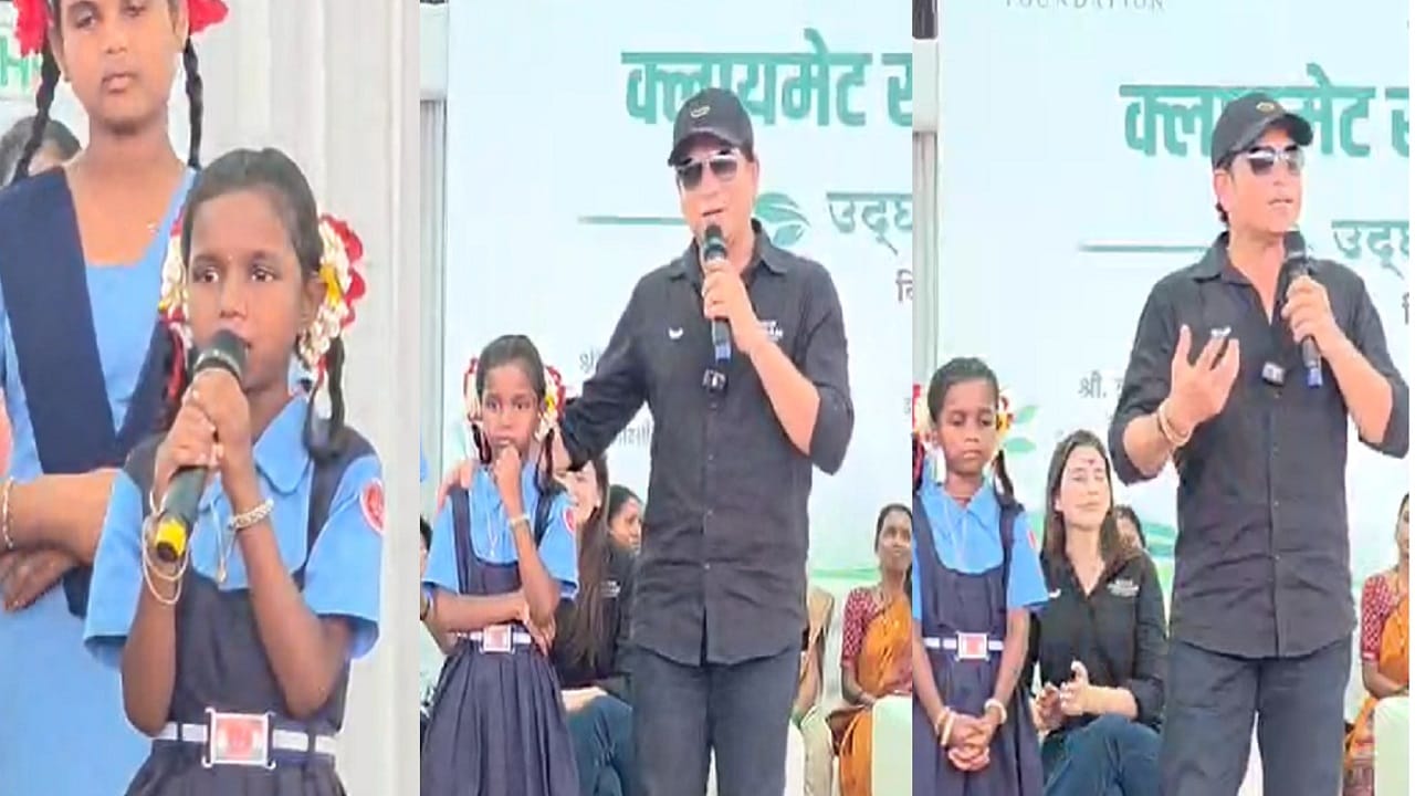 चिमुकलीचे भाषण ऐकून सचिन तेंडुलकरही भारावला, कौतुक करत म्हणाला…