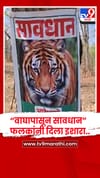 गोंदिया -  “वाघापासून सावधान”..  मोहाची फुल वेचताना धोका ! फलकांनी दिला इशारा.