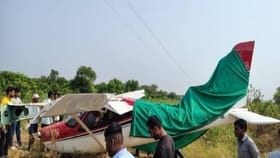 ज्या गावात अजित पवारांचं विमान कोसळलं, तिथेच पुन्हा विमान अपघात.