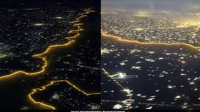 भारत पाकिस्तान सीमेवरील रात्रीच्या वेळीस दिसणाऱ्‍या अद्भूत दृश्याचा...