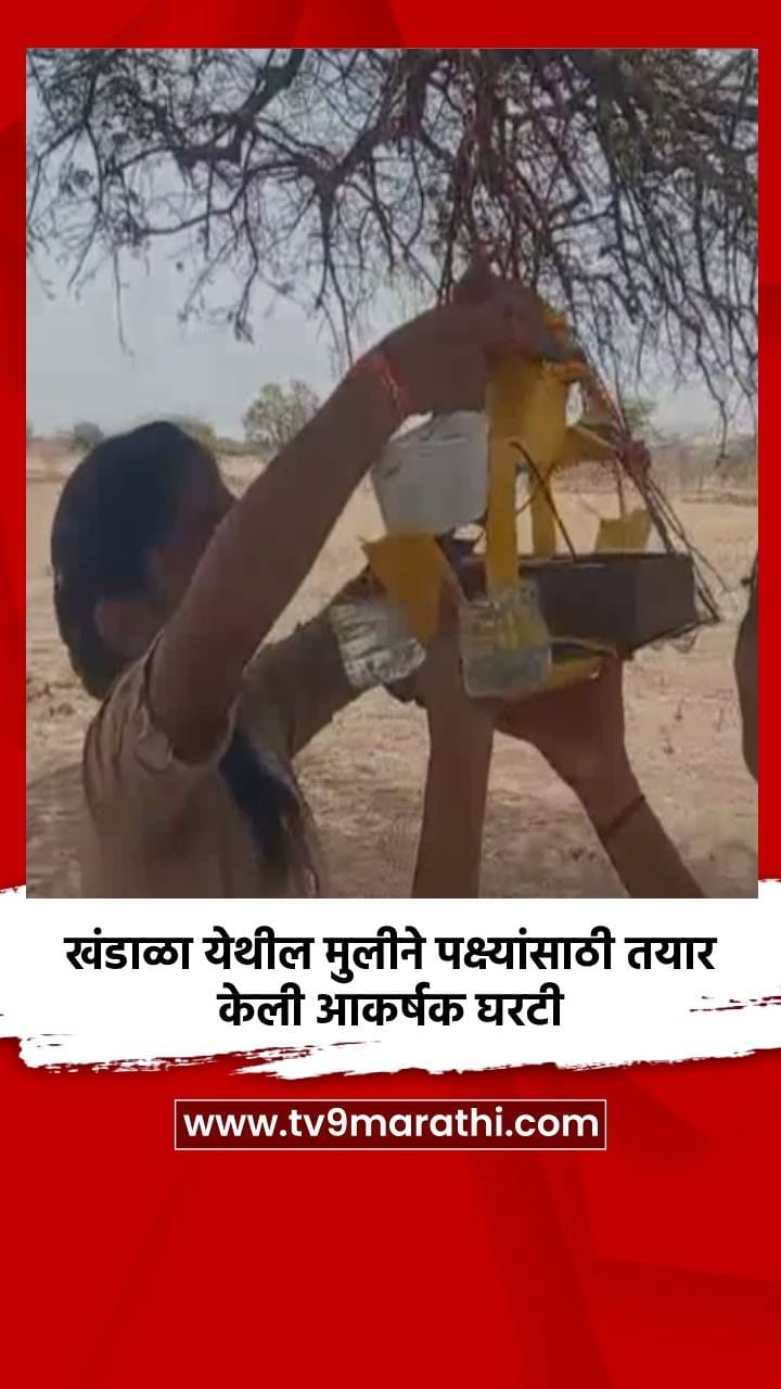 खंडाळा येथील मुलीने पक्ष्यांसाठी तयार केली आकर्षक घरटी