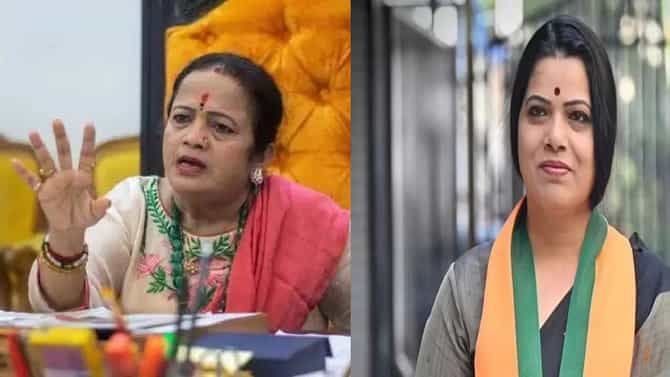 Kishori Pednekar : डोक्याचा भाग आहे का ? तेव्हा त्यांना मी बघेनच महापौर रितू तावडे यांना किशोरी पेडणेकर यांचा इशारा