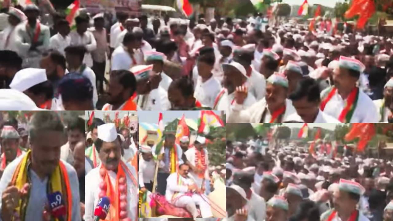 गळ्यात कांद्याच्या माळा... सरकारविरोधात जोरदार घोषणाबाजी... कांद्याच्या दरवाढीसाठी महाविकास आघाडी मैदानात, कुठे कुठे रस्ता रोको? गळ्यात कांद्याच्या माळा... सरकारविरोधात जोरदार घोषणाबाजी... कांद्याच्या दरवाढीसाठी महाविकास आघाडी मैदानात, कुठे कुठे रस्ता रोको?