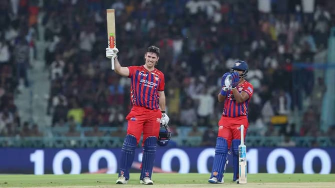 IPL 2026: मिचेल मार्शने 49 चेंडूत ठोकलं शतक, या पर्वातील दहावा शतकवीर