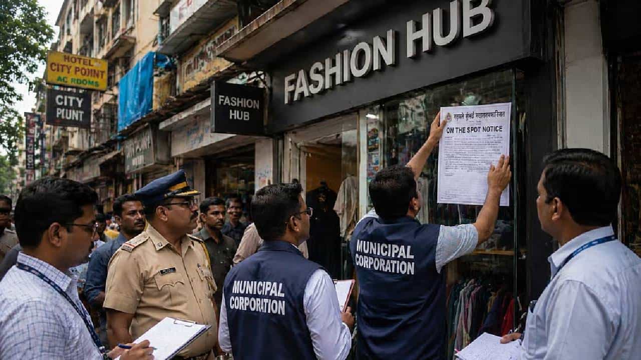 BMC | मुंबईत मराठी फलक नाही? मग कारवाई अटळ; हजारो आस्थापनांची तपासणी, 296 दुकानांना नोटीस BMC | मुंबईत मराठी फलक नाही? मग कारवाई अटळ; हजारो आस्थापनांची तपासणी, 296 दुकानांना नोटीस