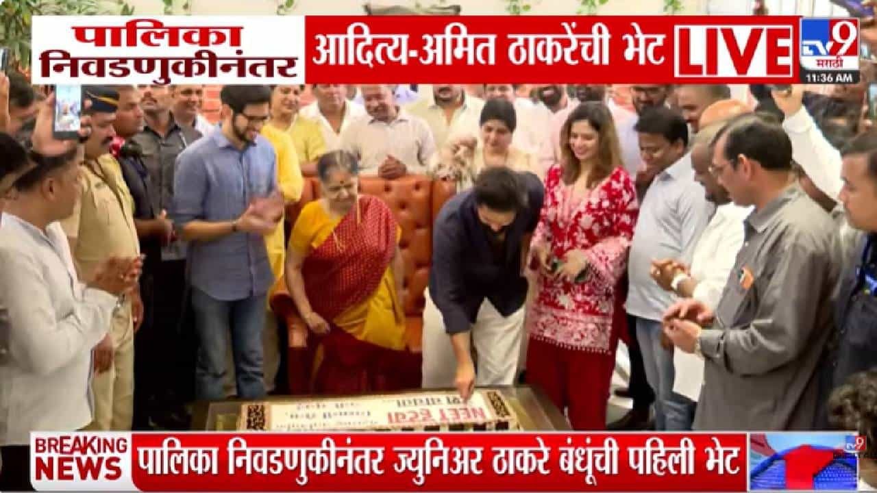 शिवतीर्थवर अमित ठाकरेंच्या बर्थडेचे जंगी सेलिब्रेशन! आदित्य ठाकरेंनी घेतली गळाभेट, त्या केकची होतेय चर्चा