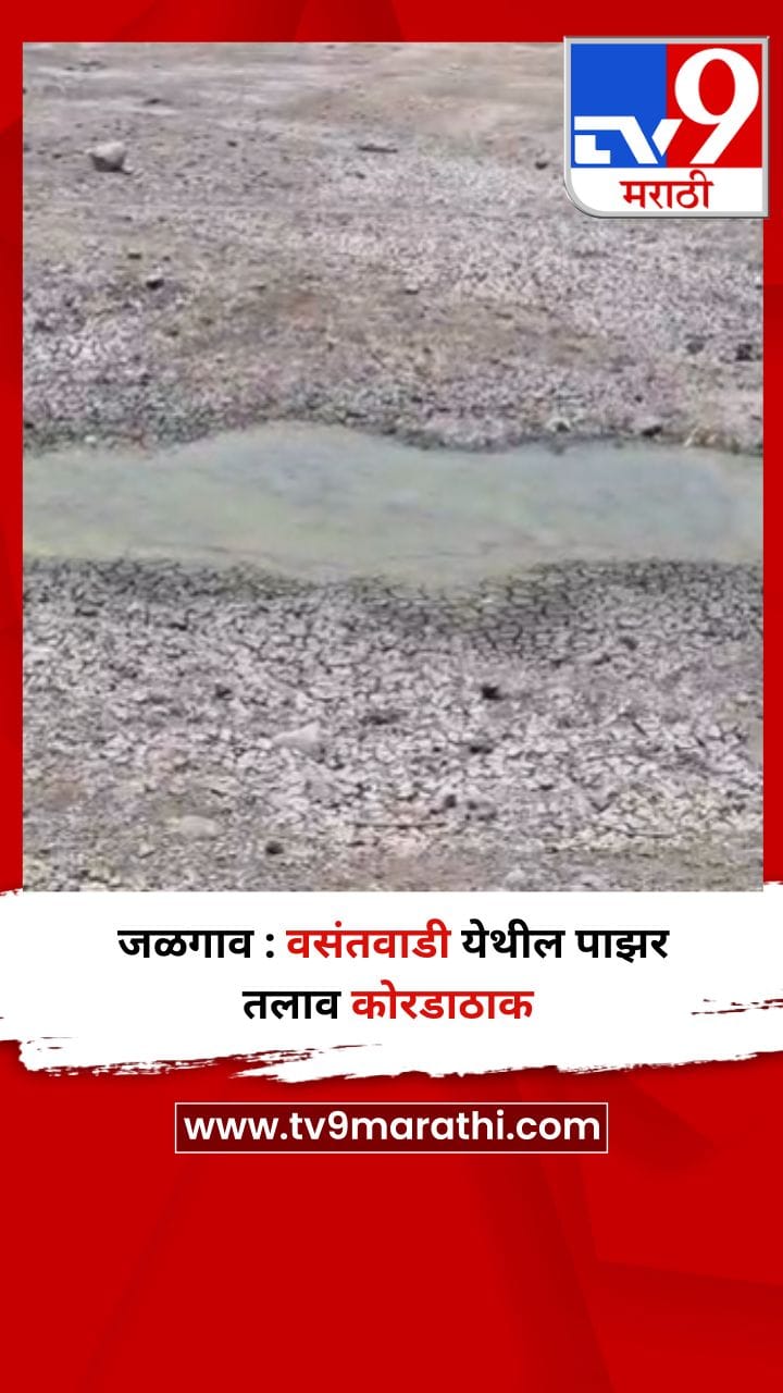 जळगाव : वसंतवाडी येथील पाझर तलाव कोरडाठाक