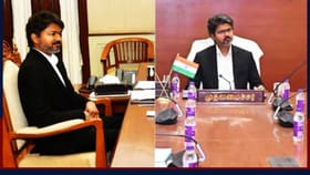 थलपती विजय यांच्या त्या कृतीने जिंकली हजारो मनं...खुर्चीवरील टॉवेल.