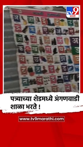 सोलापुरात गेल्या 12 वर्षांपासून चक्क पत्र्याच्या शेडमध्ये भरते अंगणवाडी शाळा