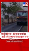 बुलढाणा: चांदूर बिस्वा–जिगाव मार्गावर दोन झाडे कोसळल्याने एसटी बससह प्रवासी अडकले.