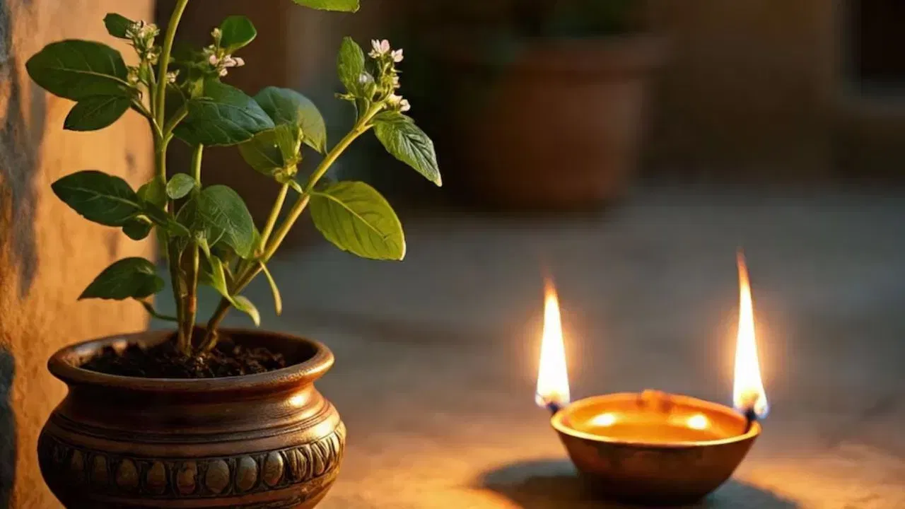सकाळी सूर्योदयापूर्वी म्हणजेच पहाटे ४ ते ५.३० या ब्रह्म मुहूर्तावर दिवा लावणे अत्यंत फलदायी मानले जाते. या वेळी दिवा लावून तुळशीची पूजा केल्यास घरात आध्यात्मिक शक्ती वाढते आणि मन प्रसन्न राहते.