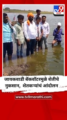 जायकवाडी बॅकवॉटरमुळे शेतीचे नुकसान, संतप्त शेतकऱ्यांचं आंदोलन