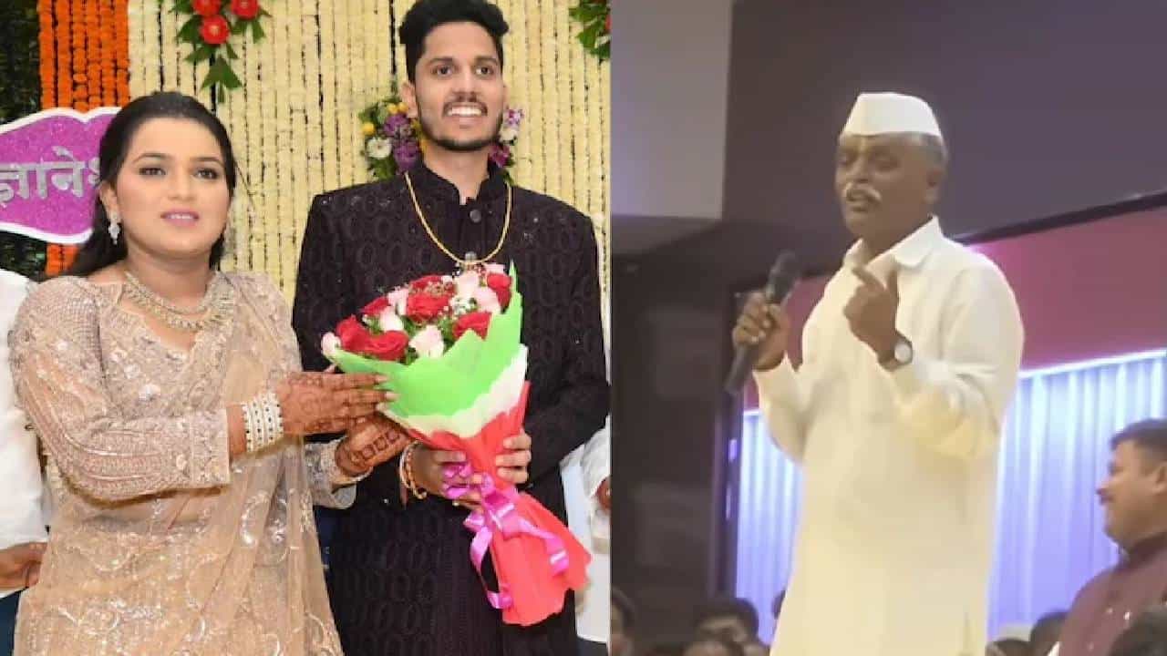 इंदोरीकर महाराज पुन्हा चर्चेत आहेत, पण त्यांच्या वक्तव्यांमुळे नव्हे, तर चांगल्या अर्थाने चर्चेत आहेत. त्यांच्या लाडक्या मुलीचा, ज्ञानेश्वरी हिचा विवाह नुकातच पार पडला. 3 मे रोजी नवी मुंबईतील प्रसिद्ध उद्योगपती सुनील चिलप यांचे चिरंजीव साहिल चिलप यांच्याशी ज्ञानेश्वरीचं लग्न झालं. त्या लग्नाटा थाट, तयारी, सोहळ्याचे फोटो, व्हिडीओ सोशल मीडियावर चर्चेत होते. इंदोरीकर महाराजांनी मुलीच्या लग्नात कोणतीही कसर सोडली, त्यामुळे तेही चर्चेत होते.(All photo : Social Media)