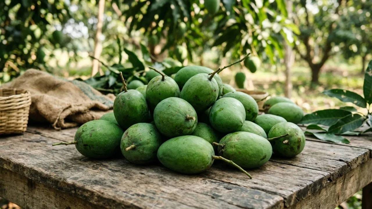 व्हिटॅमिन ए, व्हिटॅमिन सी, झिंक, लोह आणि व्हिटॅमिन ई यांसारखी पोषक तत्वं कैरीमध्ये असतात, ही तत्वं आपल्या केसांचं आणि त्वचेचं पोषण करतात. व्हिटॅमिन सी कोलेजनच्या निर्मितीस मदत करते, तर लोह आणि झिंकमुळे आपले केस खूप मजबूत होतात. 