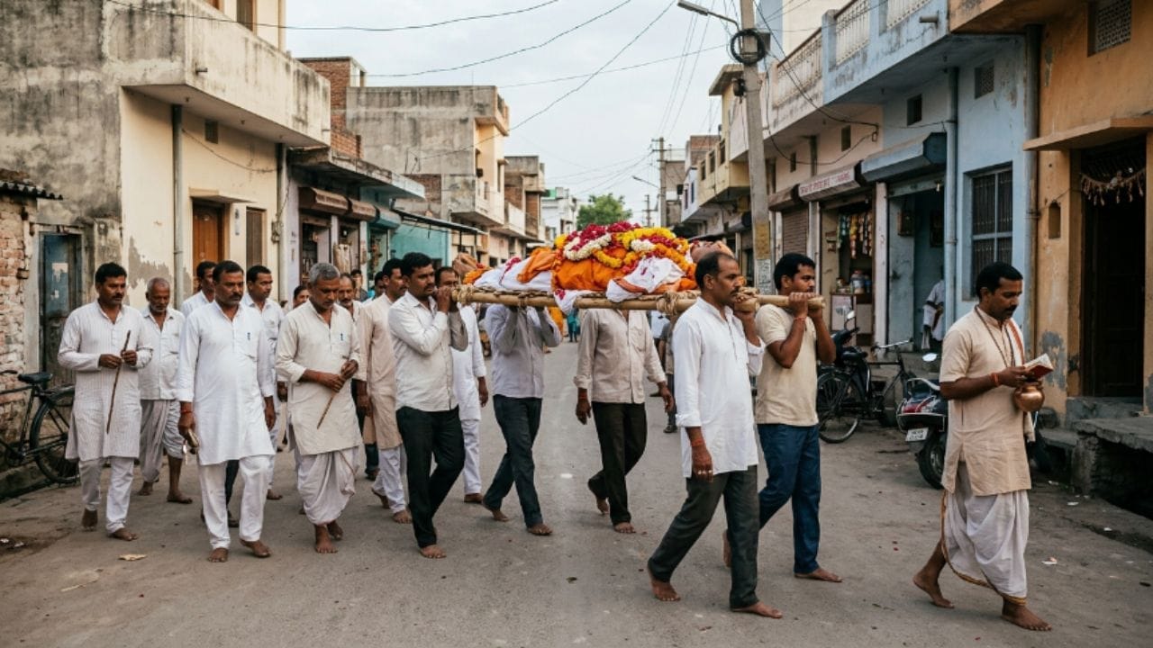असे मानले जाते कि, मृत व्यक्ती जाताना तुमच्या मार्गात येणारे सर्व अडथळे आणि नकारात्मक ऊर्जा स्वतःसोबत घेऊन जाते, ज्यामुळे तुमचे काम निर्विघ्नपणे पार पडते. जेव्हा कधी रस्त्यावरून अंत्ययात्रा जाताना दिसेल, तेव्हा आपले वाहन किंवा पावले काही क्षणांसाठी थांबवावीत.