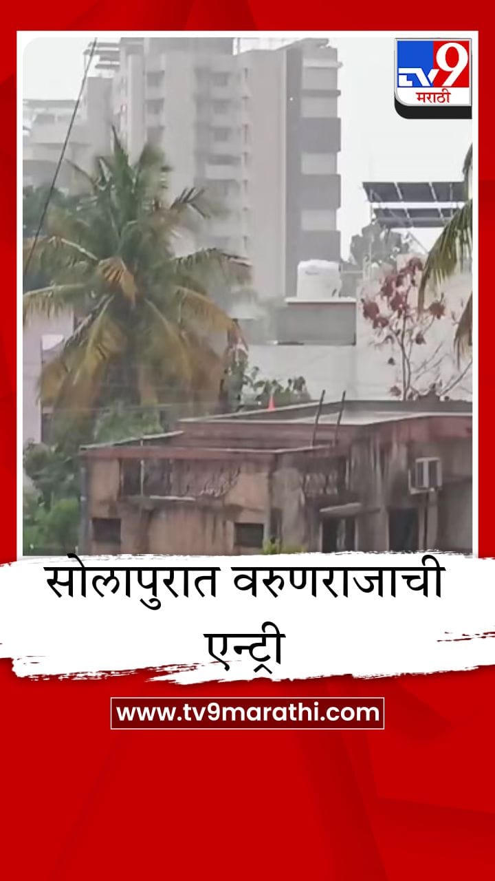 सोलापुरात पावसाची एन्ट्री, प्रचंड उकाड्यानंतर हलक्या सरी बरसल्या