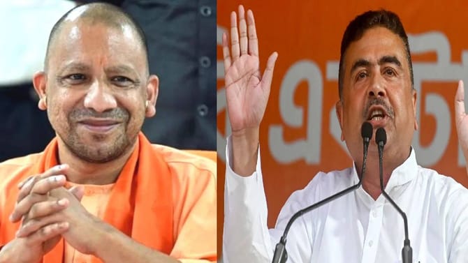 सुवेंदू योगींना भेटायला आले, त्यावेळची योगींची कृती बनली चर्चेचा विषय