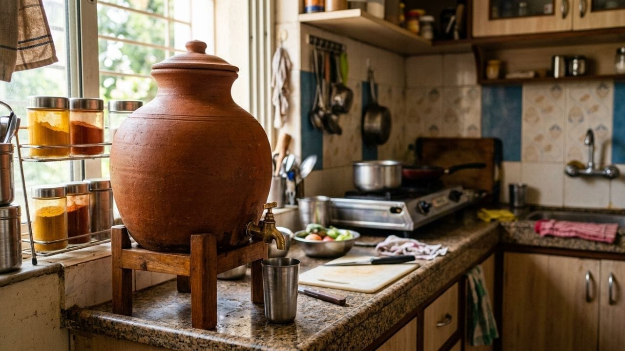 पाण्याचे भांडे किंवा माठ कधीही पूर्णपणे रिकामा ठेवू नये. रात्री झोपण्यापूर्वी तो पाण्याने भरलेला असावा, यामुळे घरात समृद्धी टिकून राहते. वास्तूचा पूर्ण लाभ मिळवण्यासाठी पाण्याचे भांडे रोज नियमितपणे स्वच्छ धुवून त्यात ताजे पाणी भरावे. शिळे पाणी जास्त वेळ साठवून ठेवू नये.