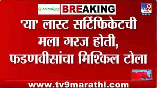 Video | ‘या’ लास्ट सर्टिफिकेटची मला गरज होती, अखेर त्या प्रकरणावर फडणवीसांचा राऊतांना मिश्कील टोला