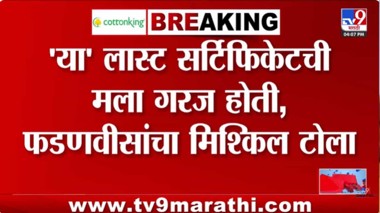 Video | ‘या’ लास्ट सर्टिफिकेटची मला गरज होती, अखेर त्या प्रकरणावर फडणवीसांचा राऊतांना मिश्कील टोला