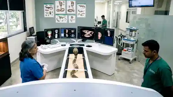 डॉक्टरांची कमाल... भूल न देताच केलं नागाचं CT स्कॅन; मुंबईतील सापाला जीवदान