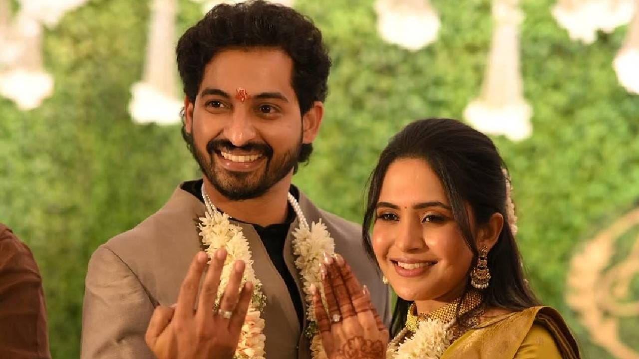'कारभारी लयभारी' या मालिकेतील अभिनेत्री अनुष्का सरकटे आणि अभिनेता निखिल चव्हाण यांनी नुकतीच लग्नगाठ बांधली आहे. नुकताच त्यांचा साखरपुडाही थाटामाटात पार पडला. अनुष्का आणि निखिलने इन्स्टाग्रामवर या कार्यक्रमाचे फोटो पोस्ट केले आहेत. मात्र त्यातील एका फोटोवरून नेटकऱ्यांनी टीका केली आहे. 
