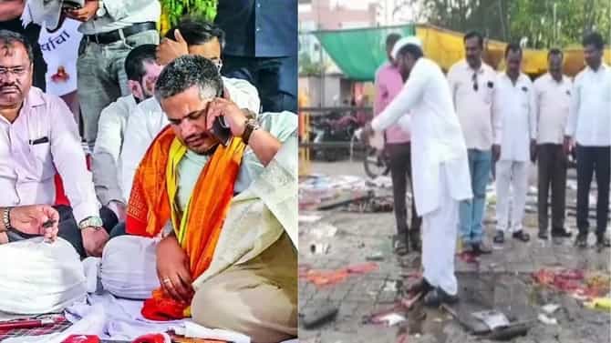 मोठी बातमी! रोहित पवार यांच्या आंदोलनस्थळी गोमूत्र शिंपडून शुद्धीकरण, घोषणांसह...
