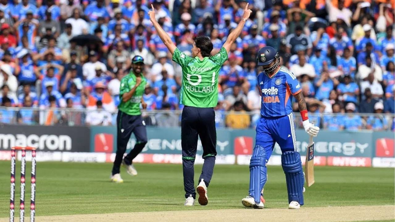 बेलफास्टमध्ये सुरू असलेल्या दोन सामन्यांच्या टी20 मालिकेतील पहिल्या सामन्यात आयर्लंडने भारताला पराभवाची धूळ चारली. आयर्लंडने भारताला 34 धावांनी पराभूत केलं. या पराभवानंतर कर्णधार श्रेयस अय्यरच्या नावावर नकोसा विक्रम प्रस्थापित झाला आहे. (PHOTO CREDIT- GETTY)