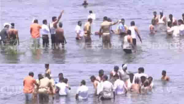 आम्ही काय भीक मागतोय का? ऊसाचे बिल द्या... शेतकर्यांनी थेट तलावात घेतल्या उड्या... जलसमाधी आंदोलनाने प्रशासनाला धडकी