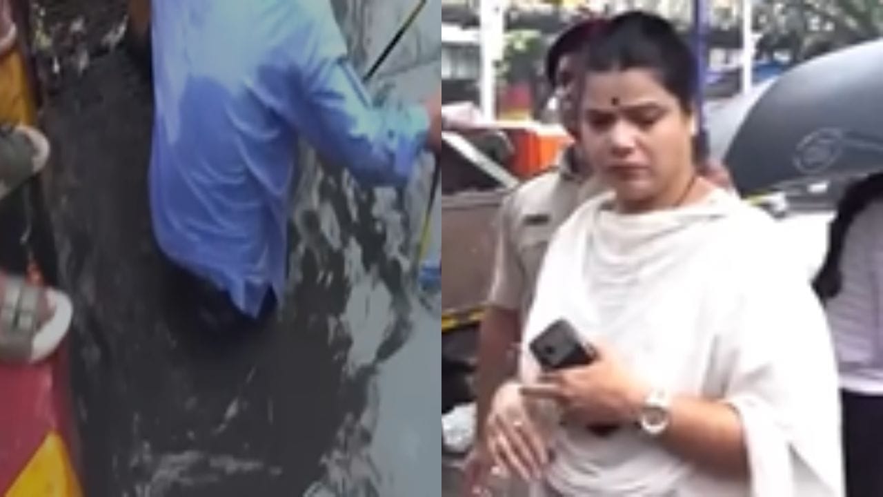 BMC कर्मचारी महापौरांच्या समोरच मॅनहोलमध्ये पडला, रितू तावडे पाहातच राहिल्या; Video व्हायरल BMC कर्मचारी महापौरांच्या समोरच मॅनहोलमध्ये पडला, रितू तावडे पाहातच राहिल्या; Video व्हायरल