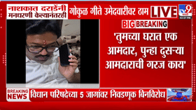भाजपाला सर्वात मोठा धक्का, गोकुळ गीतेंची माघार नाहीच, बाप काढल्याने...-1683255