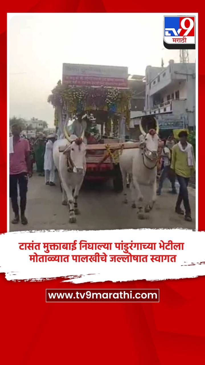 संत मुक्ताबाई निघाल्या पांडुरंगाच्या भेटीला, मोताळ्यात पालखीचे जल्लोषात स्वागत-1699917