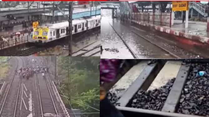 Mumbai Rain : लेटमार्क झालाच… लोकलचा 15 मिनिटे तर ट्रान्स हार्बरचा तासभर खोळंबा, प्रवाशांचा संताप, पहिल्याच पावसाने…