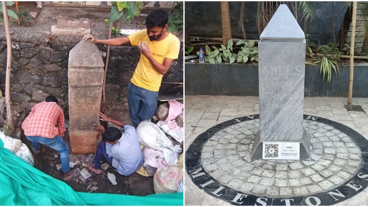 ब्रिटीश राजवटीत उभारलेले सेंट थॉमस कॅथेड्रल चर्च हे ३०० वर्षे जुने चर्च असून तेथून मुंबईची मोजणी करणारे '० मैल' हे दगड रस्त्याच्या कडेला जमिनीत उभे केले आहेत.
