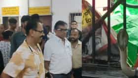 ...अन् नाग पोहोचला रेल्वेचं तिकीट काढण्यासाठी, थेट डोंबिवलीच्या तिकीट काउंटरवरच डेरा, प्रवाशांची बोबडी, Photos