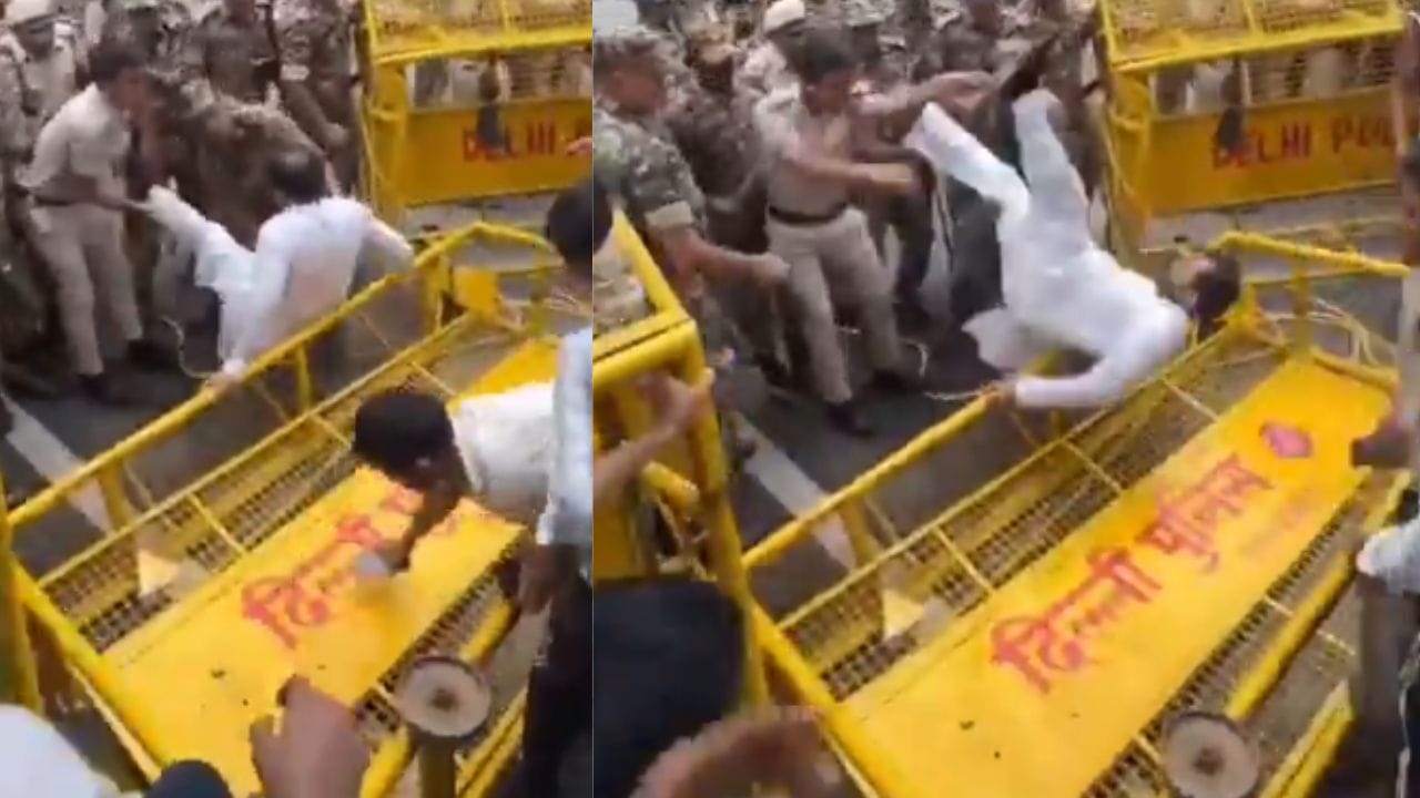 तीन वेळच्या आमदाराला पोलिसांनी तंगड्या उचलून फेकून दिलं, जंतरमंतरच्या आंदोलनाचा व्हिडीओ व्हायरल तीन वेळच्या आमदाराला पोलिसांनी तंगड्या उचलून फेकून दिलं, जंतरमंतरच्या आंदोलनाचा व्हिडीओ व्हायरल