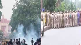 संसद भवनाचे सर्व दरवाजे बंद, पोलिसांनी अश्रूधुराच्या नळकांड्या फोडल्या.