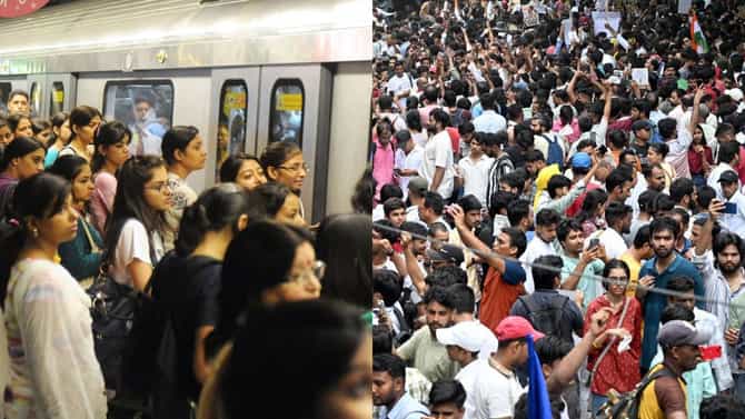 मोठी बातमी! कॉकरोच इफेक्ट... आंदोलनामुळे दिल्ली मेट्रो विस्कळीत, 5 स्थानके बंद