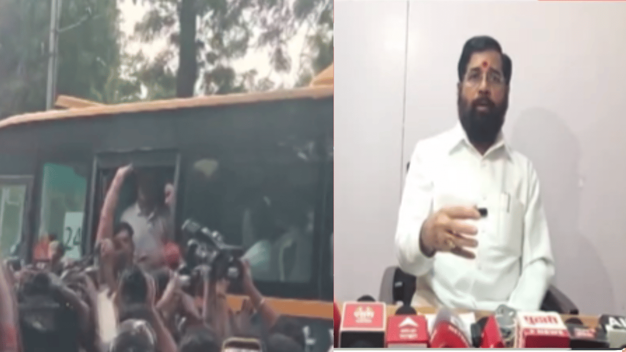 हे आंदोलन तर बेजबाबदारपणा, एकनाथ शिंदेंची राहुल गांधींवर टीका; म्हणाले आंदोलनाची जागा…