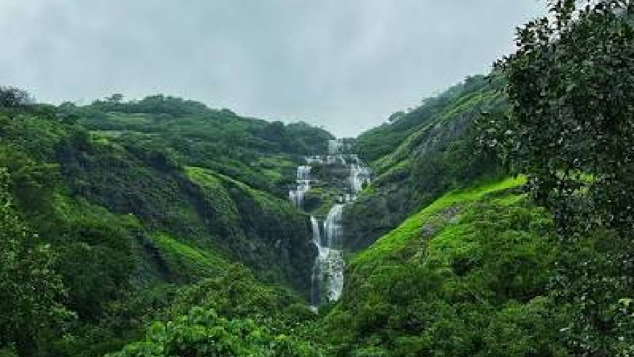 यामध्ये त्र्यंबकेश्वर तालुक्यातील पहिने घाटात असलेला प्रसिद्ध 'नेकलेस धबधबा' पुन्हा एकदा दिमाखात वाहू लागला आहे. पावसाचा जोर वाढताच उंच कड्यावरून फेसाळत कोसळणाऱ्या या धबधब्याचे मनमोहक दृश्य पाहण्यासाठी निसर्गप्रेमी आणि पर्यटक मोठ्या संख्येने परिसरात दाखल होत आहेत.