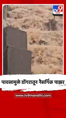 पावसामुळे डोंगरातून नैसर्गिक पाझर-1704017