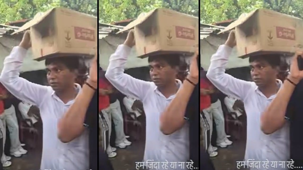 कराळे मास्टर डोक्यावर बिस्कीट पाणी घेऊन थेट जंतरमंतर वर, video viral कराळे मास्टर डोक्यावर बिस्कीट पाणी घेऊन थेट जंतरमंतर वर, video viral