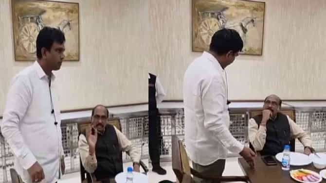 Karale Guruji : अपोजिशनला तुम्हाला लाजा शरमा नाहीत का? कॅमेऱ्यासमोर नितेश कराळे गुरुजींनी काँग्रेसच्या बड्या नेत्याला मजबूत झापलं