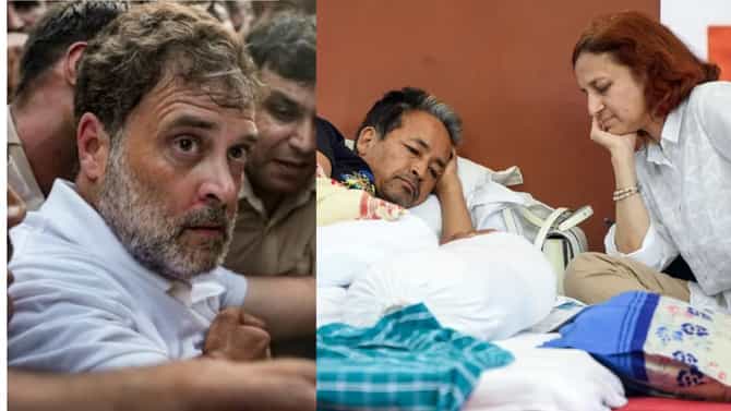 राहुल गांधी यांच्यावर भडकल्या सोनम वांगचुक यांच्या पत्नी, थेट गंभीर आरोप..