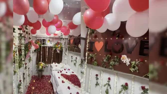 गुलाबाने बेड सजवला, फुग्यांची सजावट, थेट रेल्वेच्या डब्यातच हनिमून; संभाजीनगर-जालना प्रवासाची एकच चर्चा!