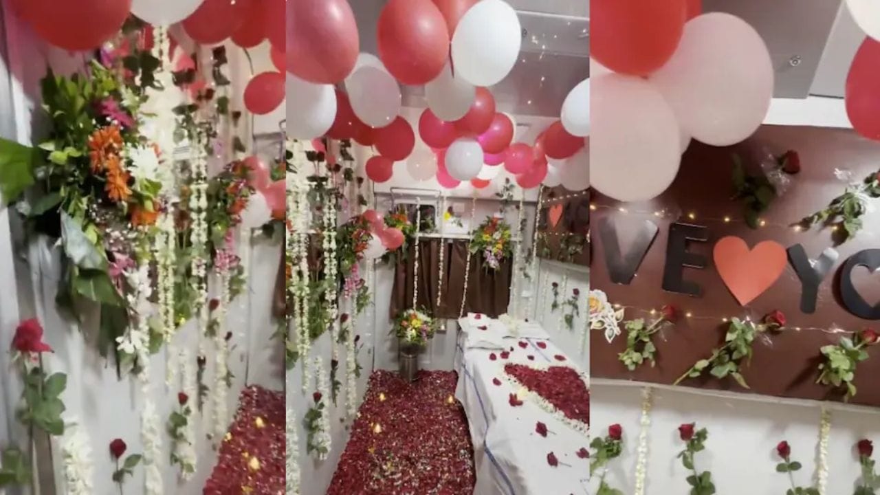 रेल्वेचा 'सुहागरात कोच'वादात सापडला, व्हिडीओ व्हायरल झाल्यानंतर मोठी कारवाई.. रेल्वेचा 'सुहागरात कोच'वादात सापडला, व्हिडीओ व्हायरल झाल्यानंतर मोठी कारवाई..