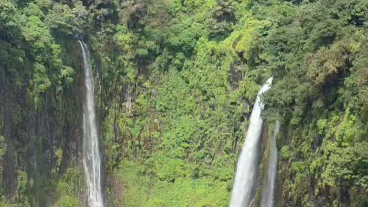 साताराच्या परळी खोऱ्यात असणाऱ्या केळवली धबधब्याचे मनमोहक दृश्य सध्या पर्यटकांना आकर्षित करताना पाहायला मिळत आहेत. जिल्ह्यात मागील पंधरा दिवसापूर्वी पडलेल्या पावसानंतर केळवली धबधबा देखील ओसंडून वाहू लागला आहे यामुळे पर्यटक या धबधब्याला आवर्जून भेट देताना पाहायला मिळत आहे.