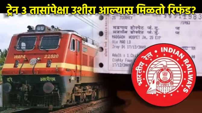 पावसाचा धुमाकूळ... ट्रेन 3 तासांपेक्षा उशीरा आल्यास मिळतो रिफंड? जाणून घ्या रेल्वेचा नियम