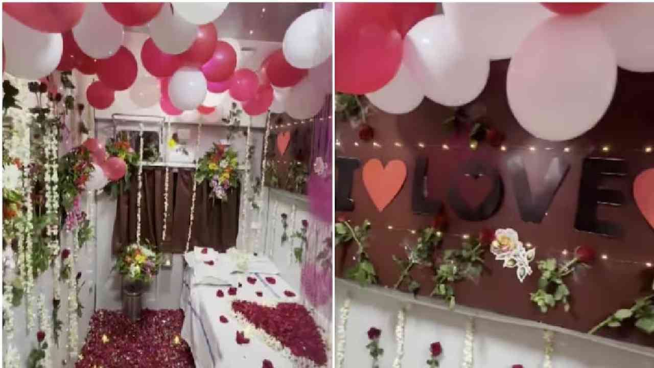 Train First AC Honeymoon : ट्रेनच्या फर्स्ट एसीला हनीमून सूट बनवणारं ते जोडपं कोण? महाराष्ट्रातील घटना Train First AC Honeymoon : ट्रेनच्या फर्स्ट एसीला हनीमून सूट बनवणारं ते जोडपं कोण? महाराष्ट्रातील घटना