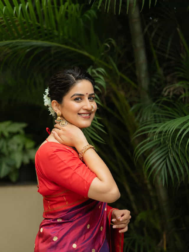 जांभळ्या साडीत वैदेही परशुरामीचा मराठमोळा साज, सौंदर्य पाहून चाहते घायाळ